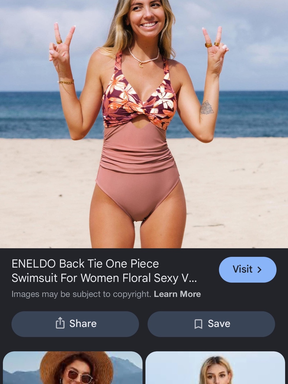 Cupshe Mauve Floral Twist Halter One-Piece Swimsuit